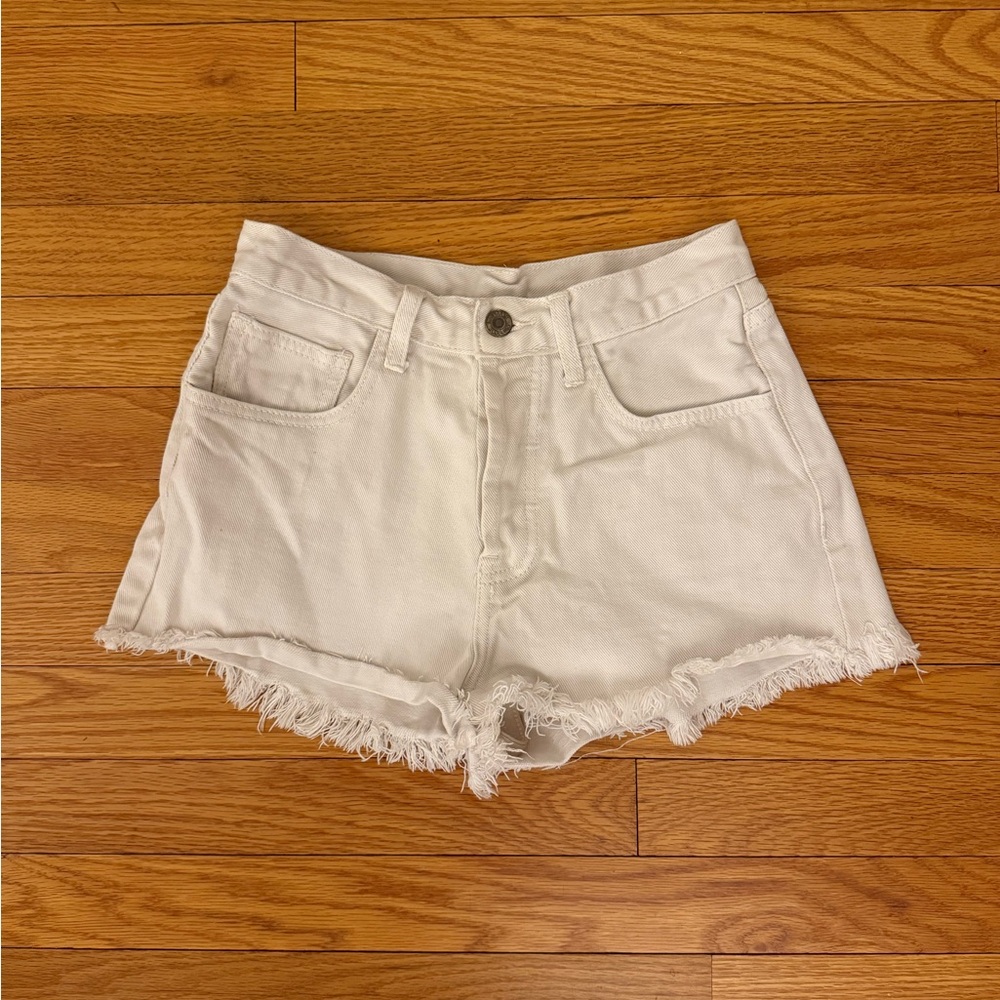 Brandy Melville White Denim Shorts